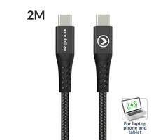 Mobilize Mobilize Strong Nylon USB-C naar USB-C Kabel 2m - 240W - Zwart