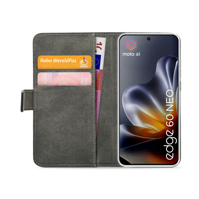 Mobilize Mobilize Classic Gelly Wallet Book Case Motorola Edge 60 Neo - Zwart