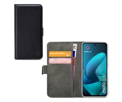 Mobilize Mobilize Classic Gelly Wallet Book Case Motorola Moto G57 - Zwart