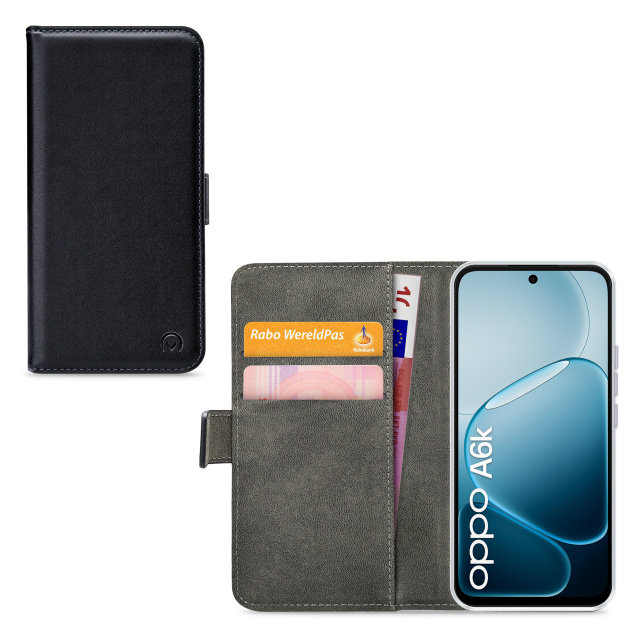 Mobilize Mobilize Classic Gelly Wallet Book Case OPPO A6k 5G - Zwart