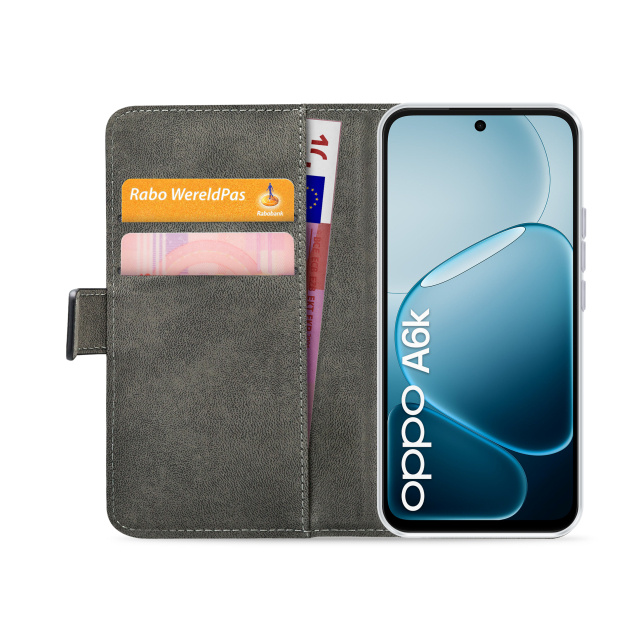 Mobilize Mobilize Classic Gelly Wallet Book Case OPPO A6k 5G - Zwart