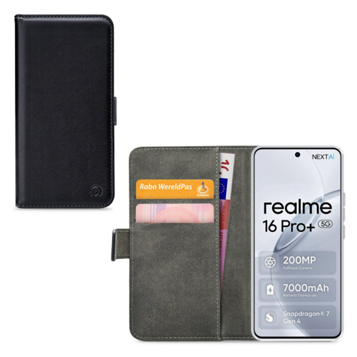 Mobilize Mobilize Classic Gelly Wallet Book Case realme 16 Pro+ 5G Zwart