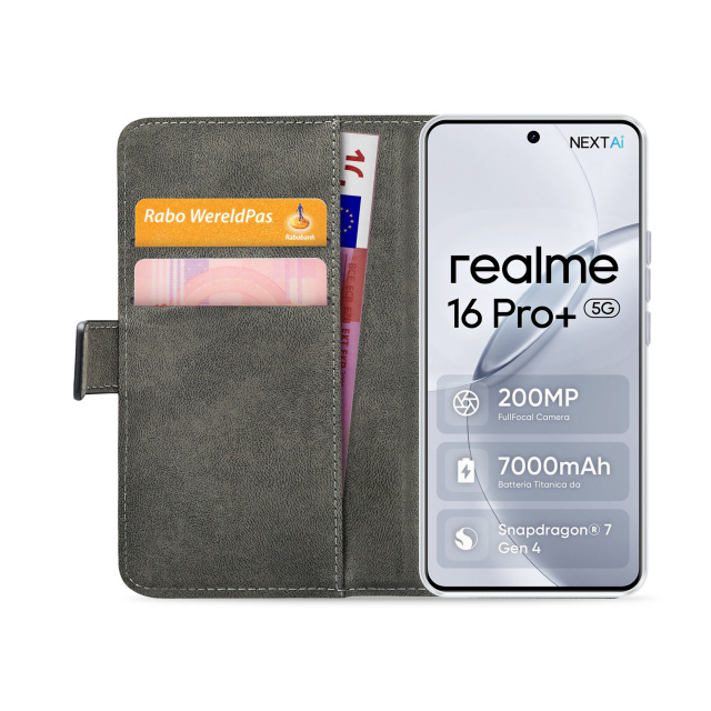 Mobilize Mobilize Classic Gelly Wallet Book Case realme 16 Pro+ 5G Zwart
