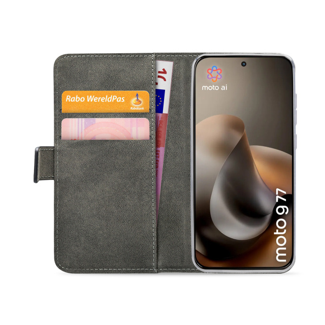 Mobilize Mobilize Classic Gelly Wallet Book Case Motorola Moto G37 - Zwart