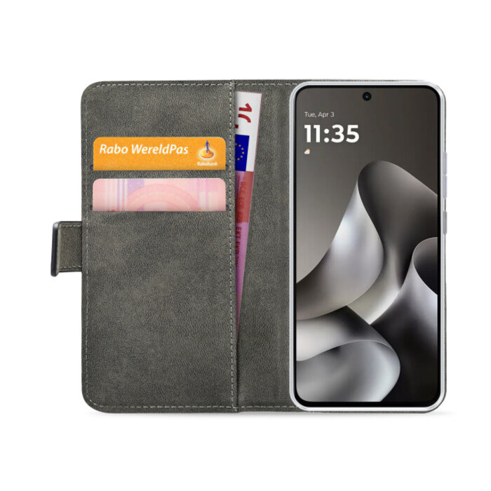 Mobilize Mobilize Classic Gelly Wallet Book Case Motorola Moto G47 Zwart