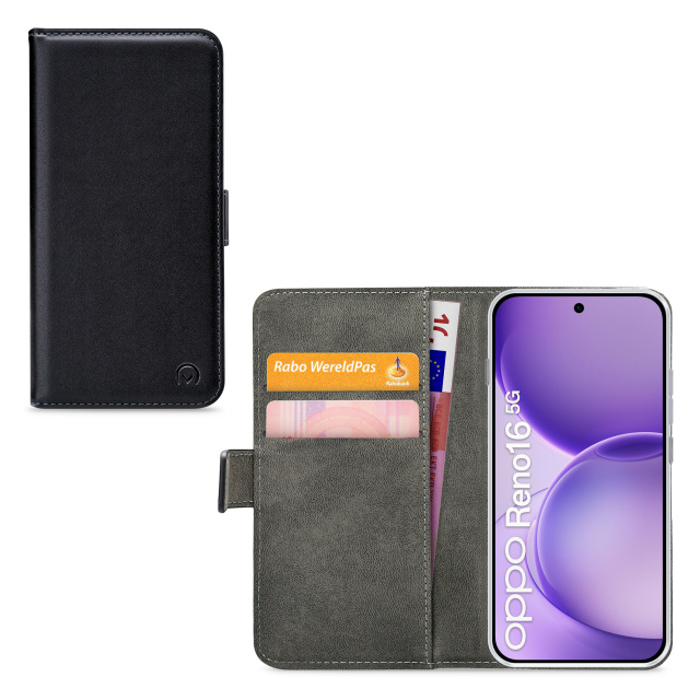 Mobilize Mobilize Classic Gelly Wallet Book Case OPPO Reno16 5G - Zwart