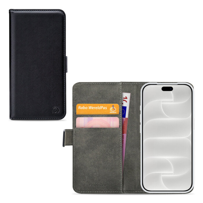 Mobilize Mobilize Classic Gelly Wallet Book Case Apple iPhone 17/18 Pro Max Zwart