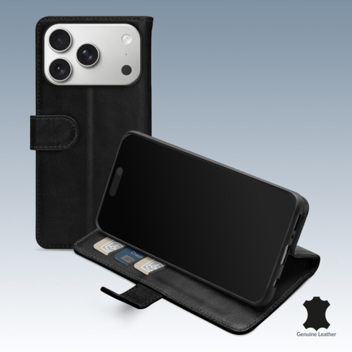 Mobilize Mobilize Leather Wallet voor Apple iPhone 17 Pro Max / 18 Pro Max - Zwart