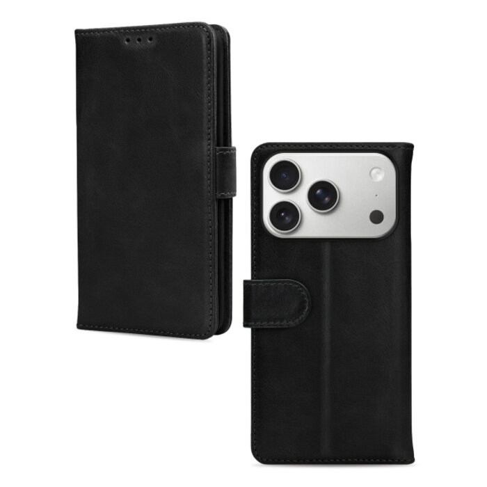 Mobilize Mobilize Leather Wallet voor Apple iPhone 17 Pro Max / 18 Pro Max - Zwart