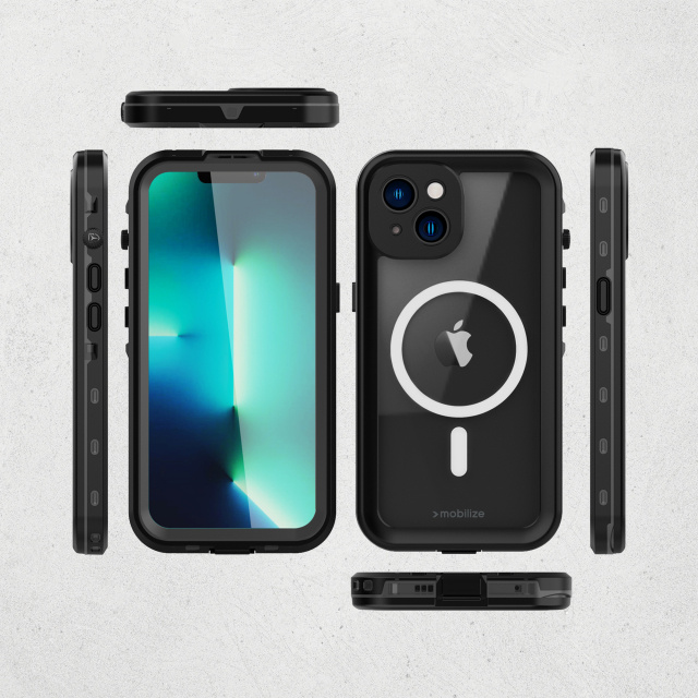 Mobilize Mobilize MagSafe Waterproof Case Apple iPhone 17 Pro/18 Pro - Zwart/Transparant