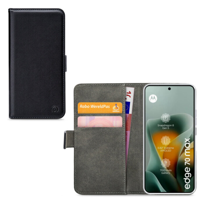 Mobilize Mobilize Classic Gelly Wallet Book Case Motorola Edge 70 Max - Zwart