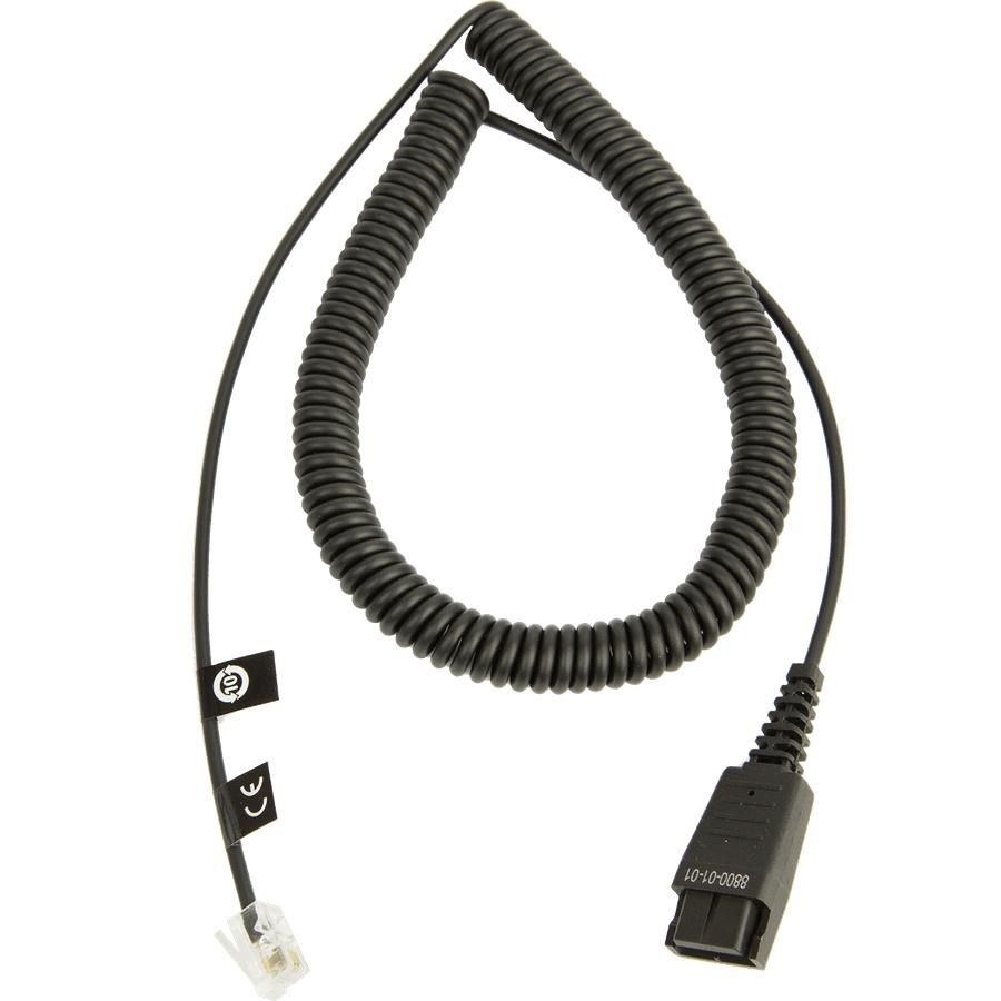 Jabra Jabra GN Aansluitkabel QD naar RJ10 - Krulsnoer 0,5 tot 2m (8800-01-01)