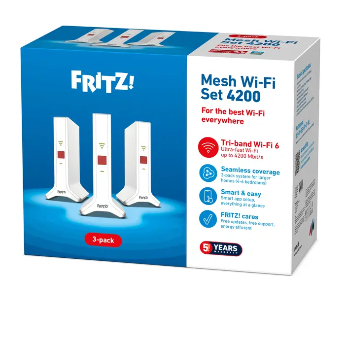 AVM AVM FRITZ!Mesh Set 4200 Wi-Fi 6 Mesh Systeem (3-Pack)