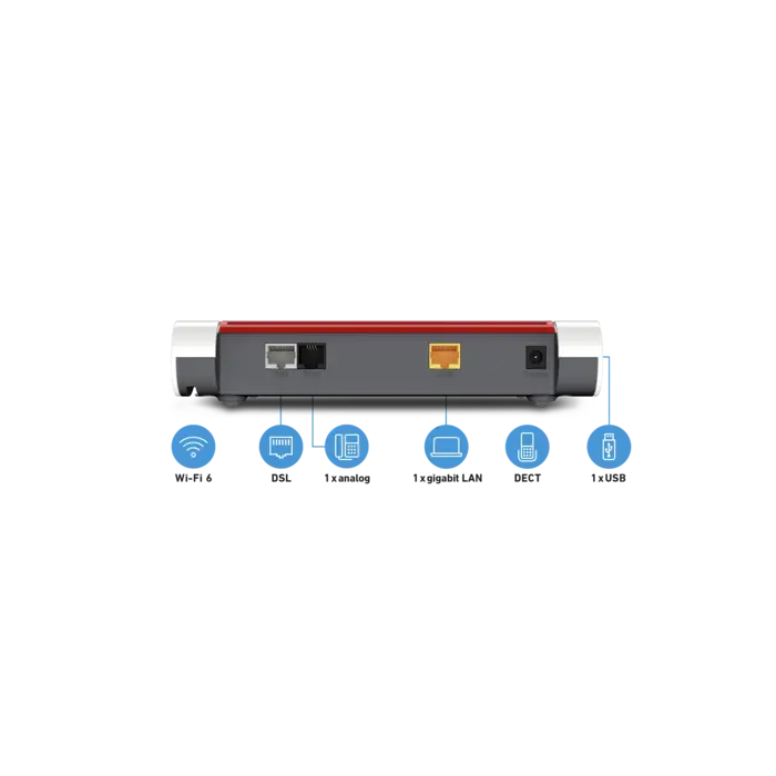 AVM AVM FRITZ!Box 7510 Wi-Fi 6 DSL Modemrouter met DECT