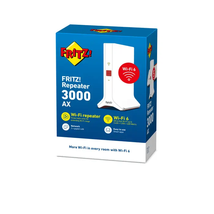 AVM AVM FRITZ!Repeater 3000 AX - Tri-Band Wi-Fi 6 Repeater