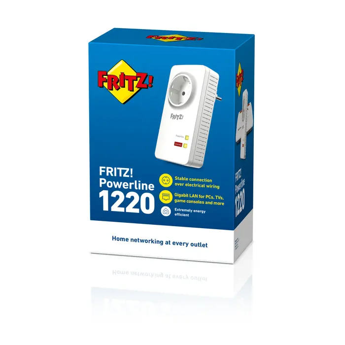 AVM AVM FRITZ!Powerline 1220 Set - 1200 Mbit/s met Geïntegreerd Stopcontact