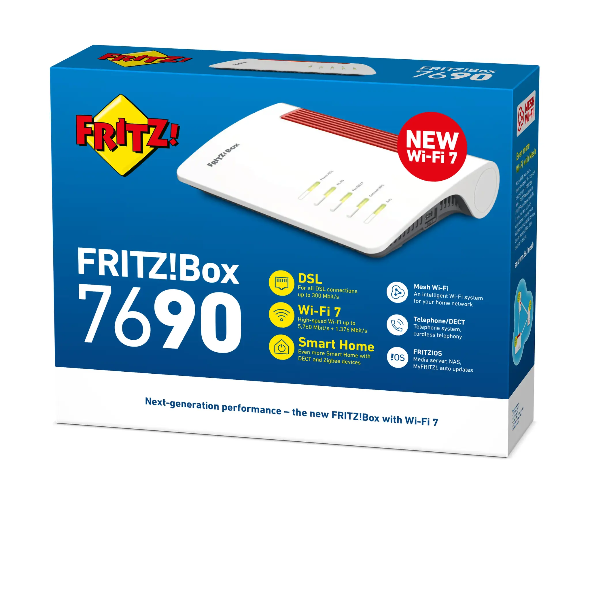 AVM AVM FRITZ!Box 7690 Wi-Fi 7 Router met DECT-basisstation