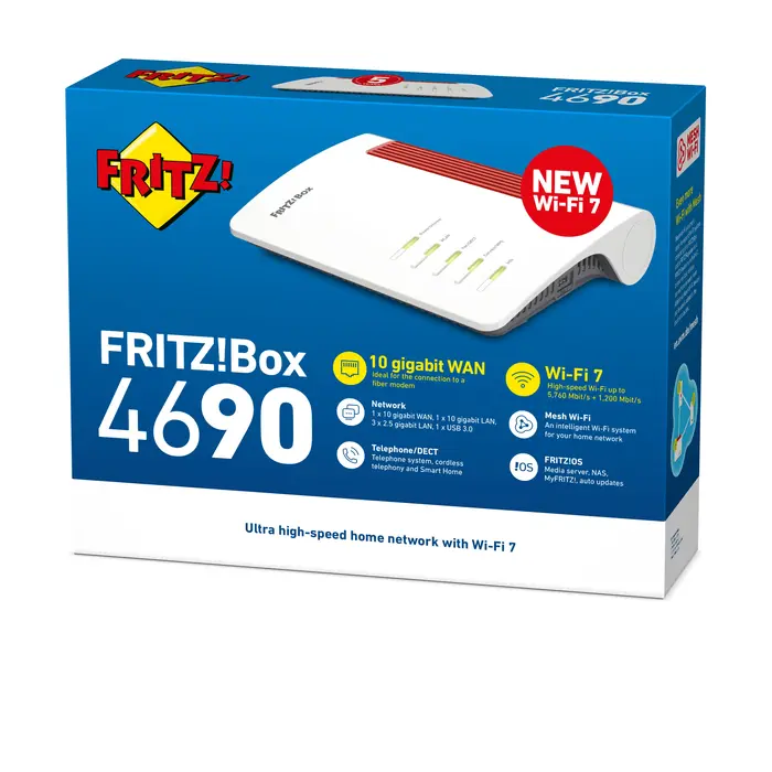 AVM AVM FRITZ!Box 4690 Mesh WiFi Router - Gigabit & DECT