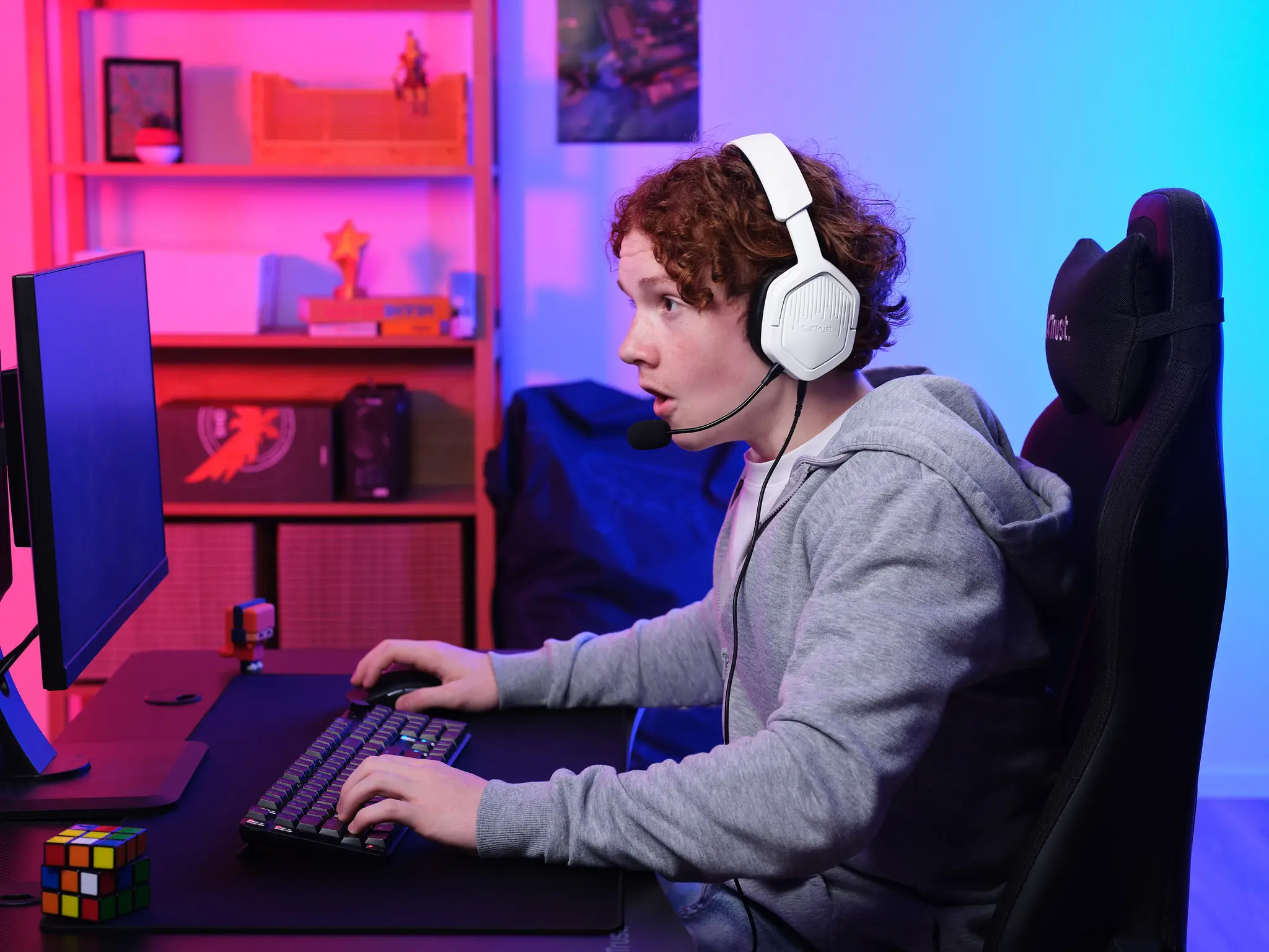 Trust Trust GXT492W Carus Bedrade Gaming Headset - Over-ear - Wit