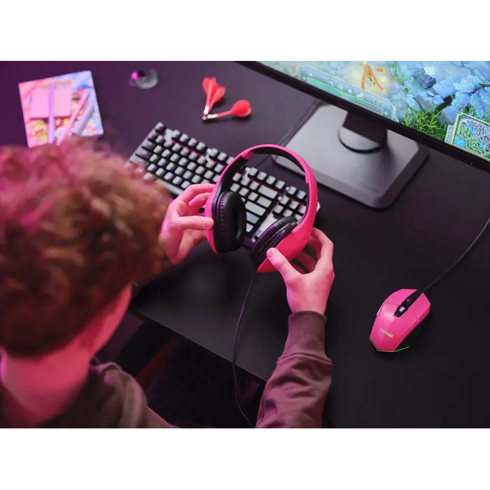 Trust Trust GXT 415P Zirox Gaming Headset Roze - 3.5mm Jack