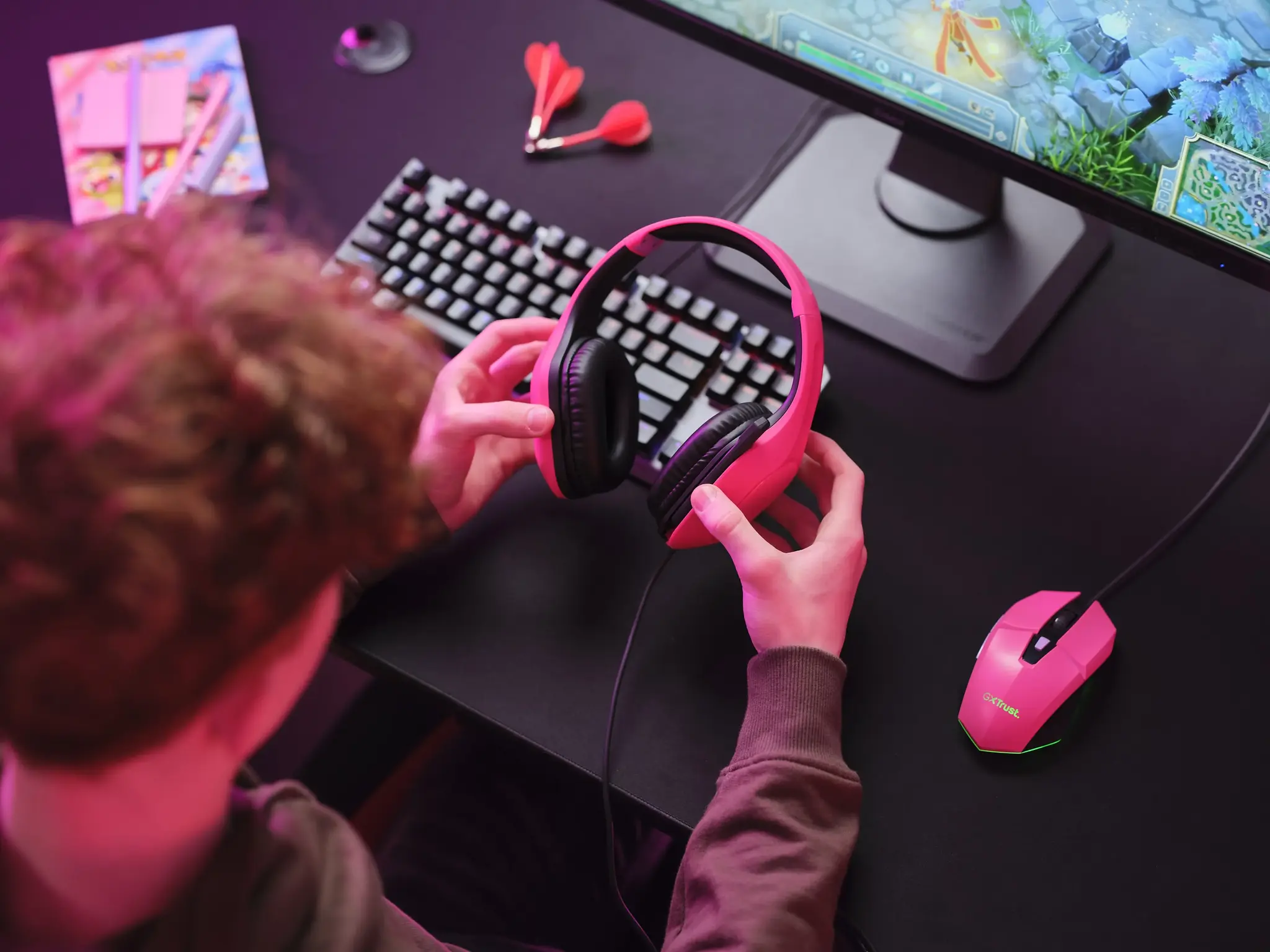 Trust Trust GXT 415P Zirox Gaming Headset Roze - 3.5mm Jack