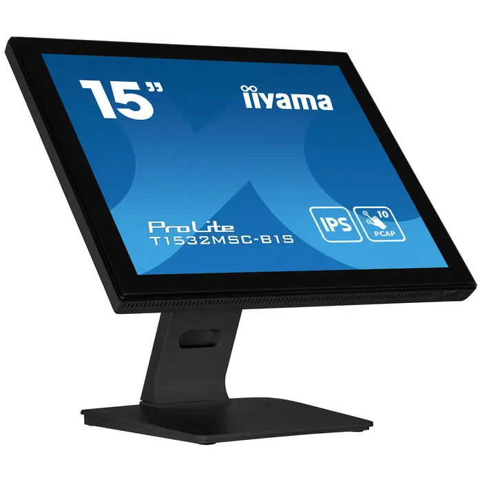 iiyama iiyama ProLite T1532MSC-B1S 15 inch Touchscreen Monitor (PCAP, IP54, Zwart)