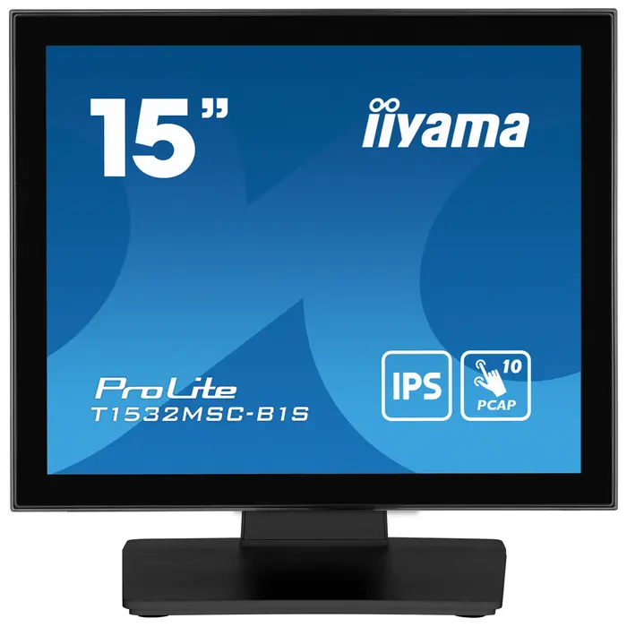 iiyama iiyama ProLite T1532MSC-B1S 15 inch Touchscreen Monitor (PCAP, IP54, Zwart)