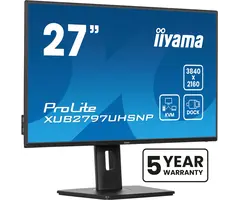 iiyama iiyama ProLite XUB2797UHSNP-B1 27" 4K IPS Monitor met USB-C Docking & KVM