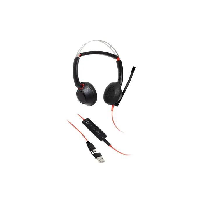 Poly Poly Blackwire 5220 Stereo Teams USB-C / USB-A & 3.5mm Headset (Bulk)