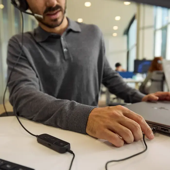Poly Poly Mission 615 Mono Bedrade Headset (USB-C & USB-A, Teams)
