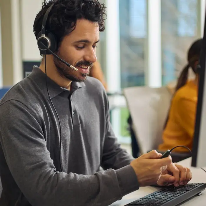 Poly Poly Mission 615 Mono Bedrade Headset (USB-C & USB-A, Teams)