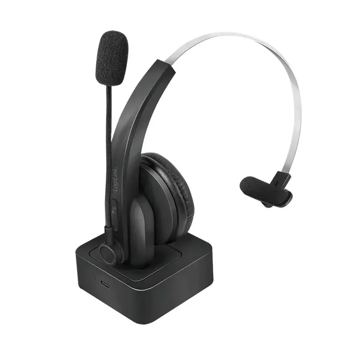 Logilink LogiLink BT0059 Enkeloors Bluetooth Headset met Oplaadstation