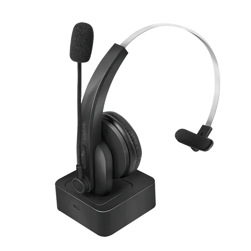 Logilink LogiLink BT0059 Enkeloors Bluetooth Headset met Oplaadstation