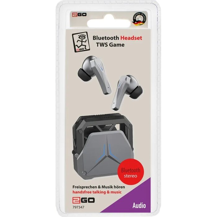 2GO 2GO Bluetooth Gaming Headset TWS Game - Zwart