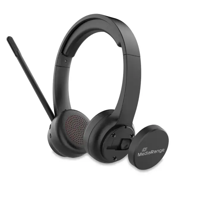 MediaRange MediaRange Bluetooth ENC Stereo Headset met 400mAh Accu - Zwart