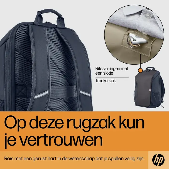 HP INC. HP Travel 15.6 Laptop Backpack - 18L (Uitbreidbaar tot 21L) - Iron Grey