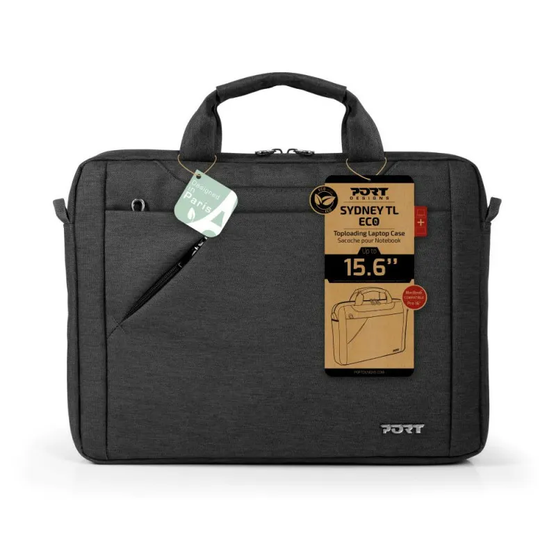 Port Port Designs Sydney ECO Laptoptas 15-16 inch Zwart