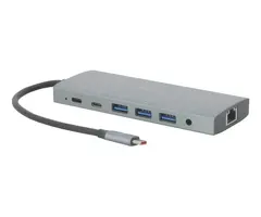 Mobilis Mobilis USB-C Docking Station 12-in-1 - 100W Power Delivery - Aluminium