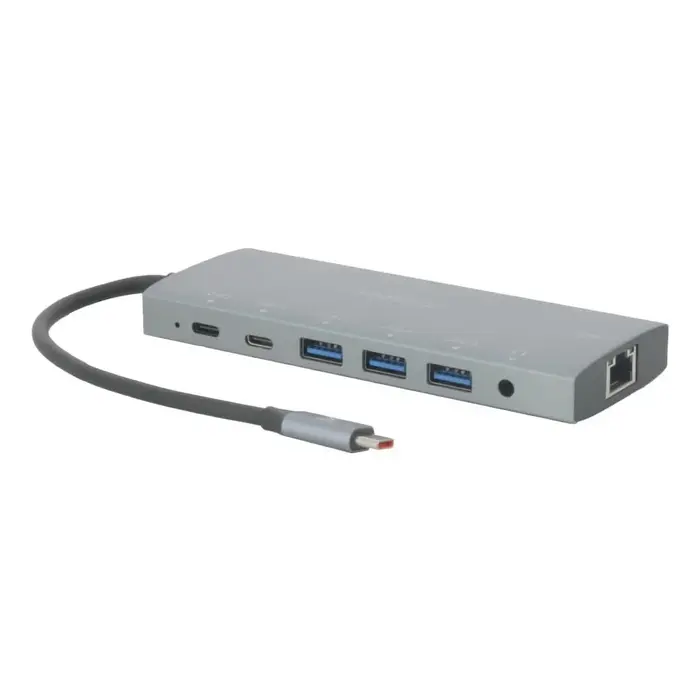 Mobilis Mobilis USB-C Docking Station 12-in-1 - 100W Power Delivery - Aluminium
