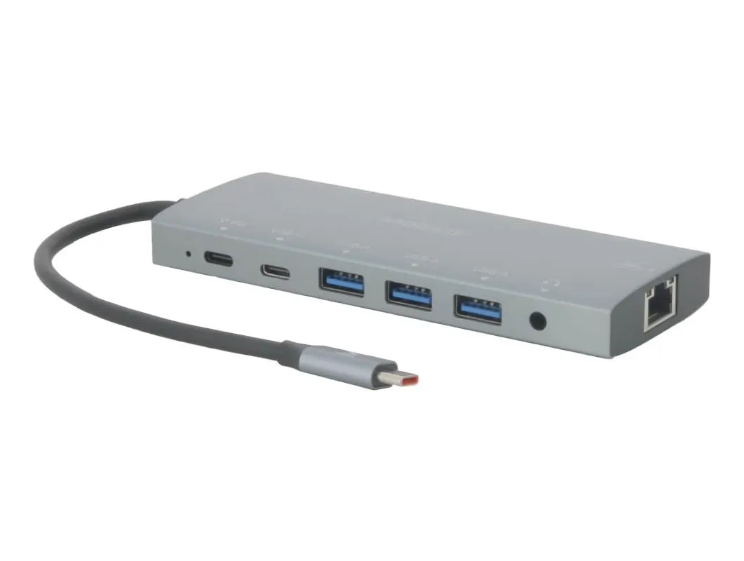 Mobilis Mobilis USB-C Docking Station 12-in-1 - 100W Power Delivery - Aluminium
