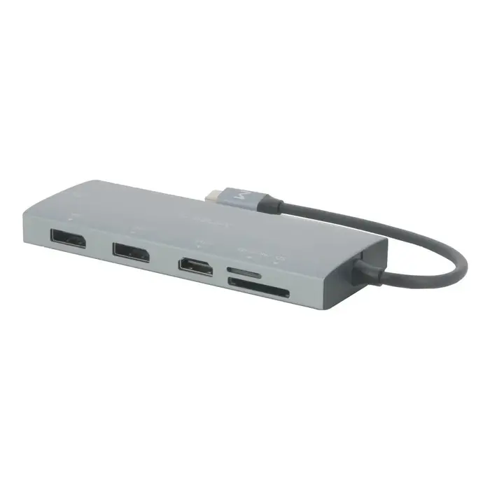 Mobilis Mobilis USB-C Docking Station 12-in-1 - 100W Power Delivery - Aluminium