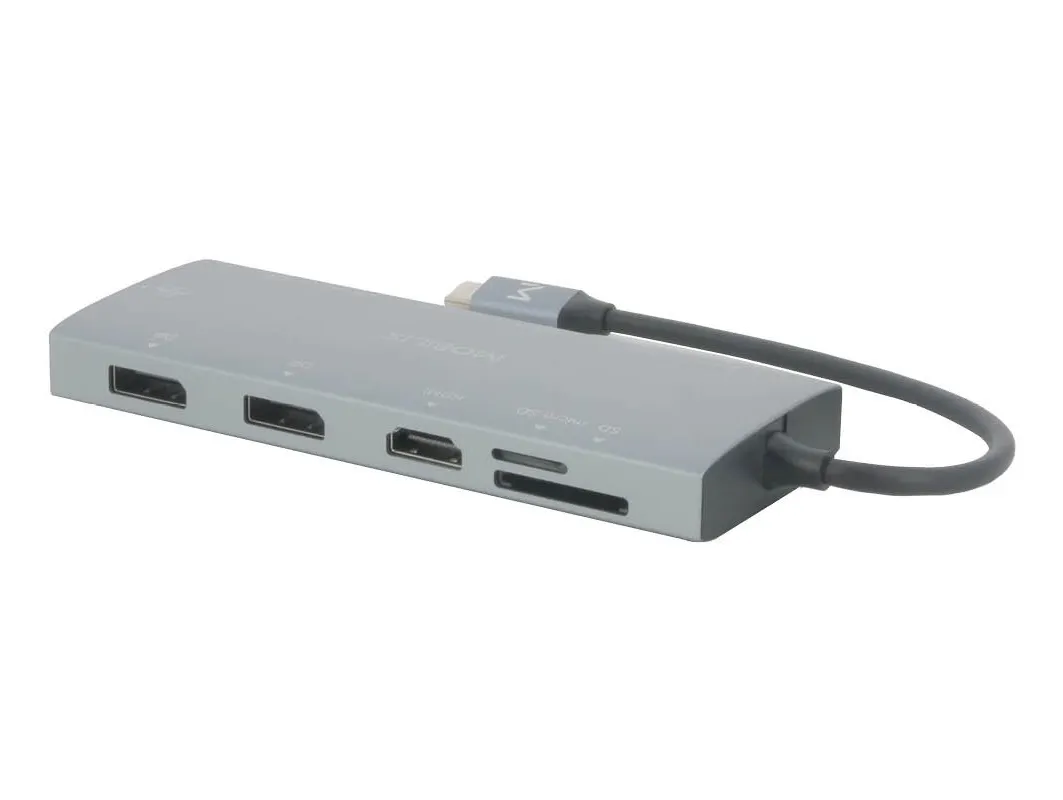 Mobilis Mobilis USB-C Docking Station 12-in-1 - 100W Power Delivery - Aluminium