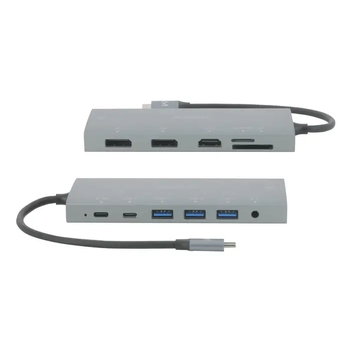 Mobilis Mobilis USB-C Docking Station 12-in-1 - 100W Power Delivery - Aluminium