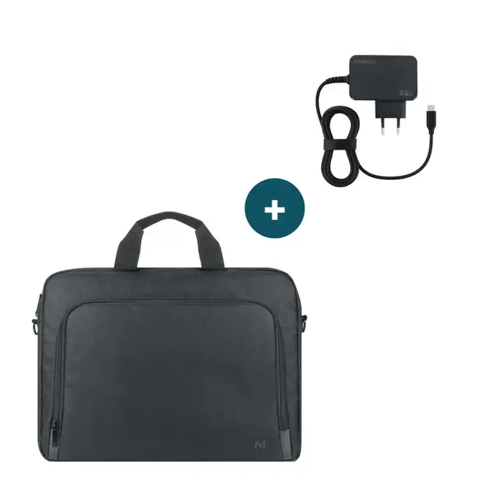 Mobilis Mobilis TheOne Briefcase Toploading 14-16" Laptoptas met 65W Laptoplader