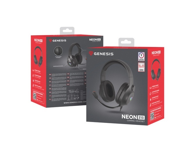 Genesis Genesis NEON 213 Bedrade Headset met RGB - Zwart