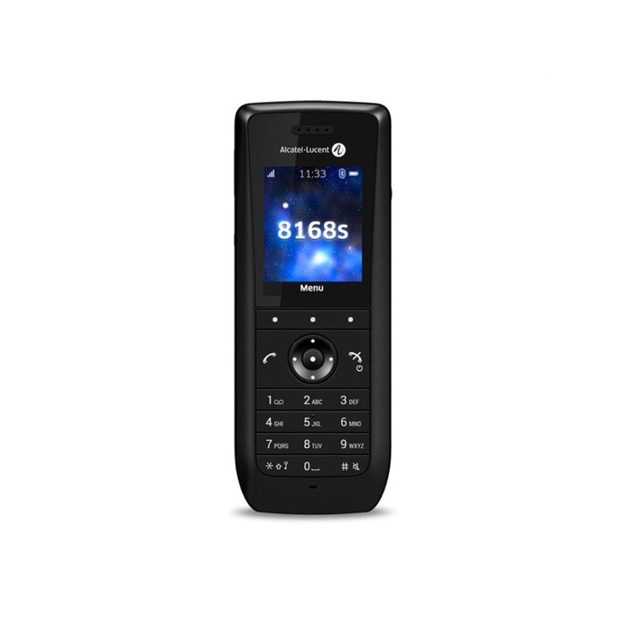 Alcatel-Lucent Alcatel-Lucent Enterprise 8168s WLAN Handset inclu includes set, battery, belt clip, regulatory sheet