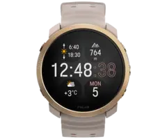 Polar Polar Vantage M3 Sporthorloge Goud met Beige Siliconenband