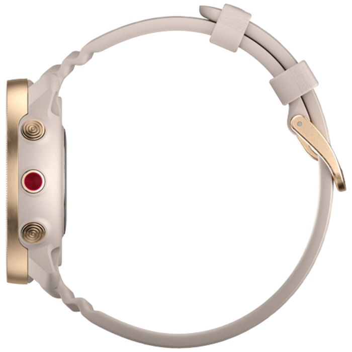 Polar Polar Vantage M3 Sporthorloge Goud met Beige Siliconenband