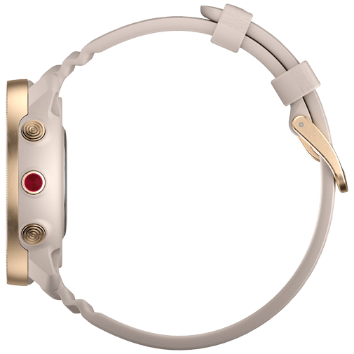 Polar Polar Vantage M3 Sporthorloge Goud met Beige Siliconenband