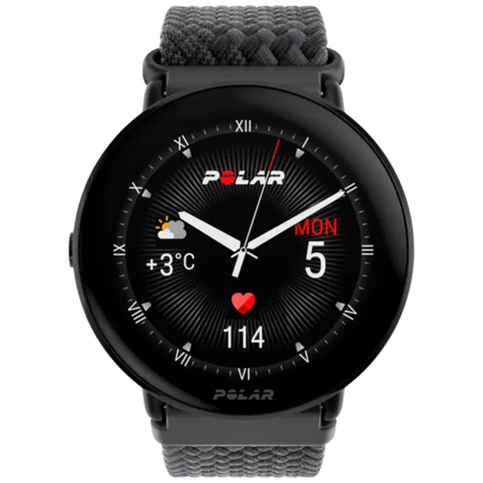 Polar Polar Ignite 3 Fitnesshorloge - Zwart met Gevlochten Band (S-L)